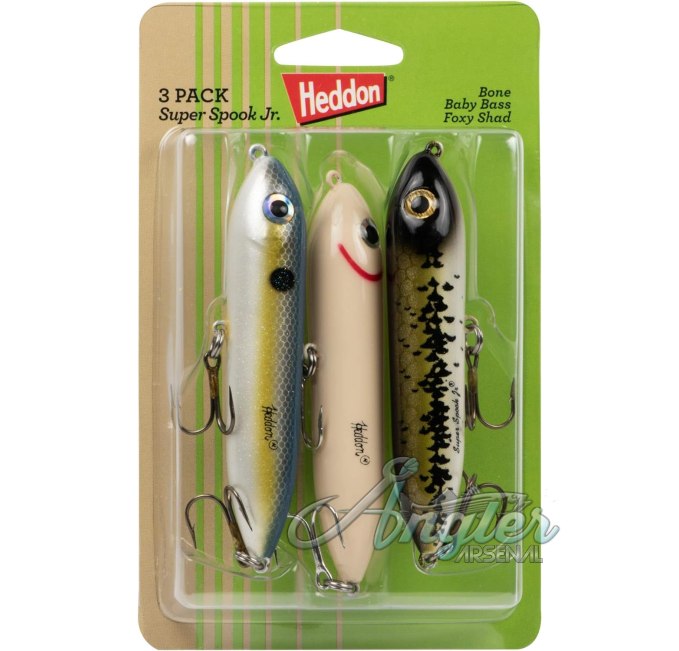Heddon Angler Arsenal Super Spook Topwater Lure 3 Pack for Fishing