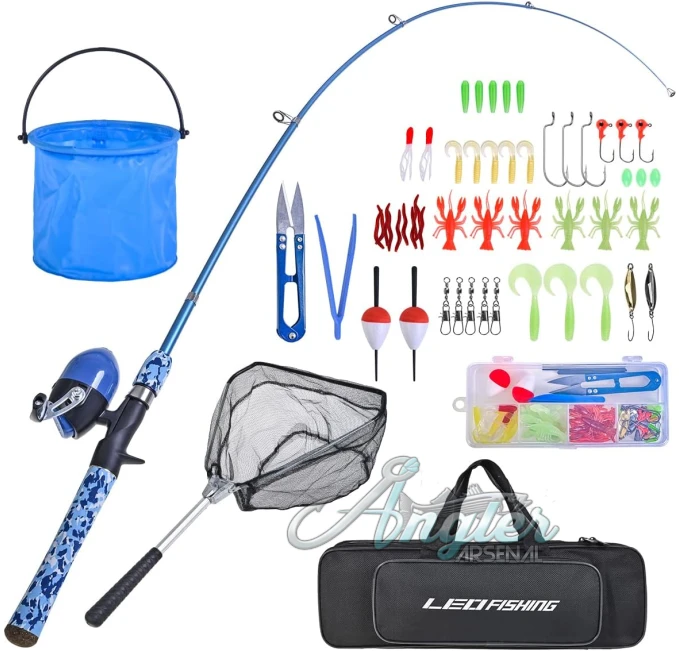 LEOFISHING Telescopic Fishing Rod for Youth - Angler Arsenal