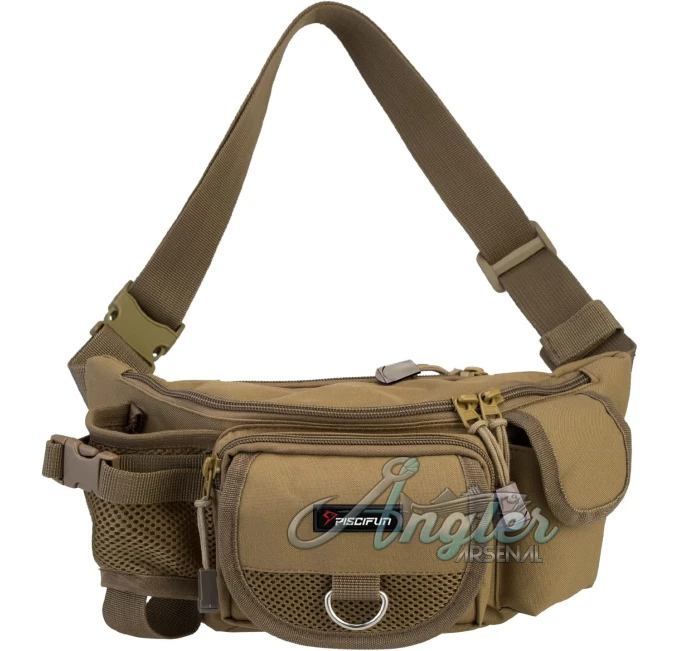 Piscifun Fishing Tackle Bag Portable Water Resistant Fanny Pack Angler Arsenal