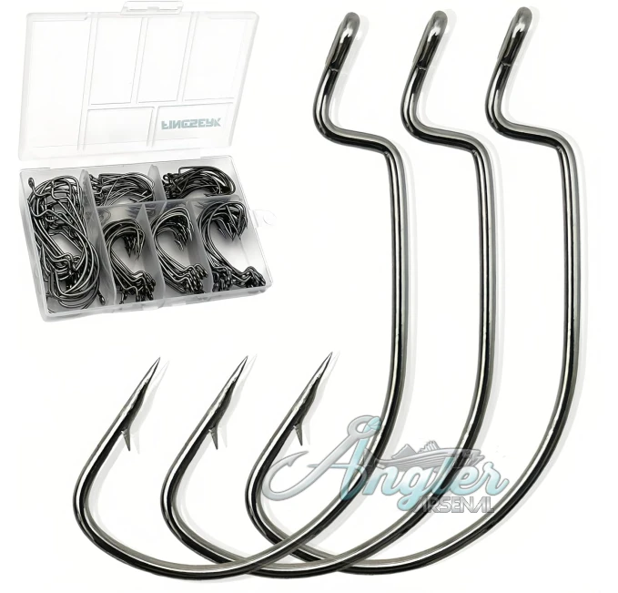 Premium Bass Fishing Hooks 120 Pcs Angler Arsenal for All Waters