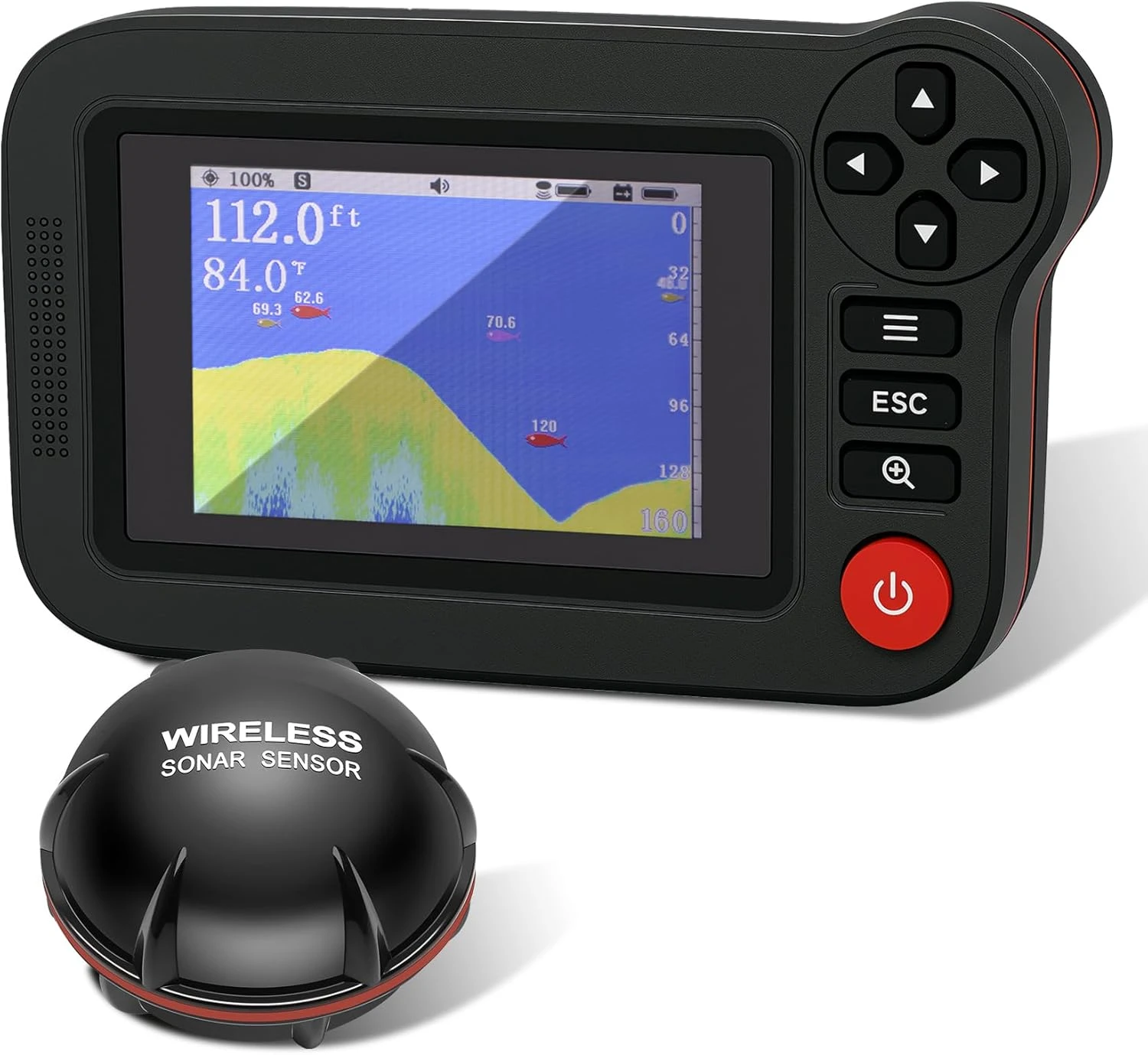 Portable Fish Finder with LCD Display Angler Arsenal Sonar