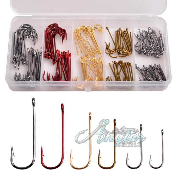 Crappie Hooks 150pcs Aberdeen Long Shank Angler Arsenal Set