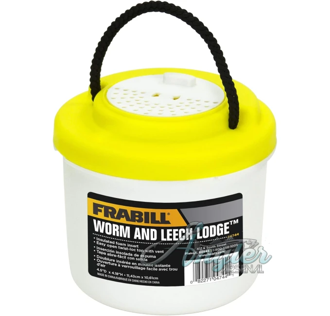 Frabill 4744 Compact Live Bait Container Yellow White Angler Arsenal