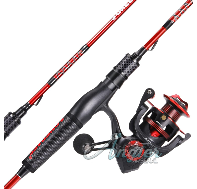 One Bass IM7 Graphite Fishing Combo by Angler Arsenal Spinning Rod