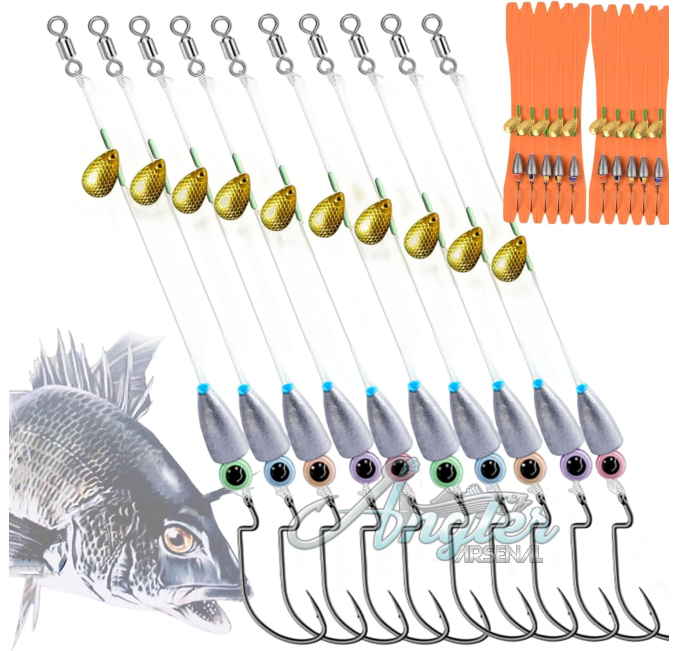 DAMIDEL Texas Rig Kit for Fishing with Worms by Angler Arsenal