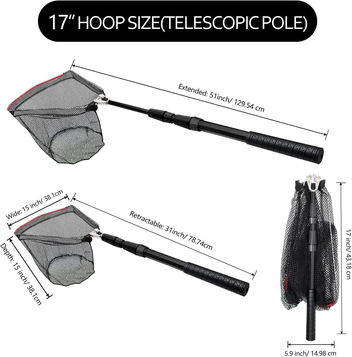 SAN LIKE Fishing Net with Angler Arsenal Telescopic Handle - Image 2