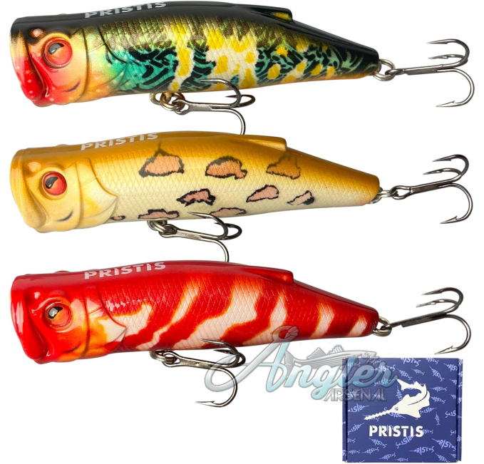 Pristis Topwater Popper Fishing Lures 3 Pack for Bass Angler Arsenal