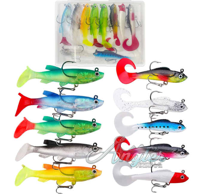 Lifelike Bass Bait Kit with Jig Lures Angler Arsenal