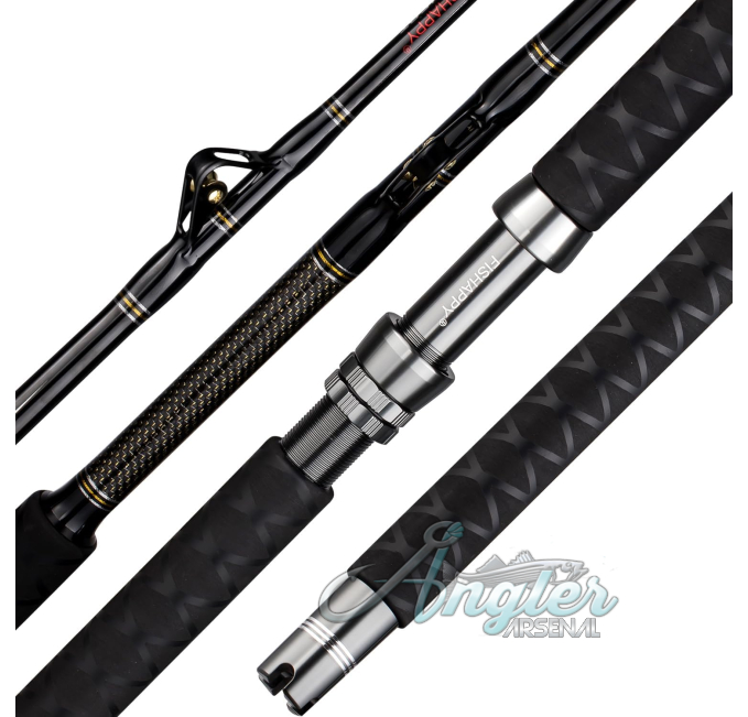 FISHAPPY Saltwater Trolling Rod 6ft Heavy Roller Big Game Angler Arsenal