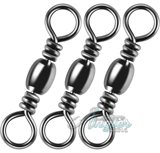 Alwonder 100 Pack Fishing Barrel Swivels by Angler Arsenal High Strength