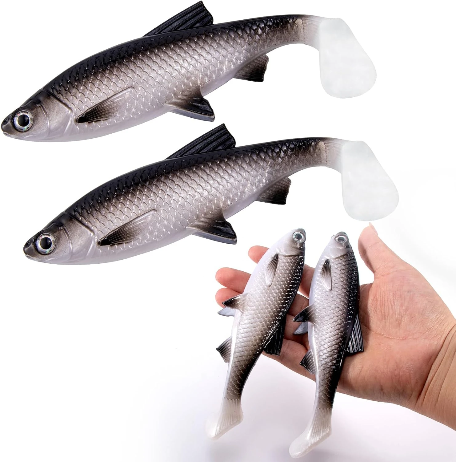 Soft Plastic Swimbait Lures 6.1IN for Bass Trout Angler Arsenal