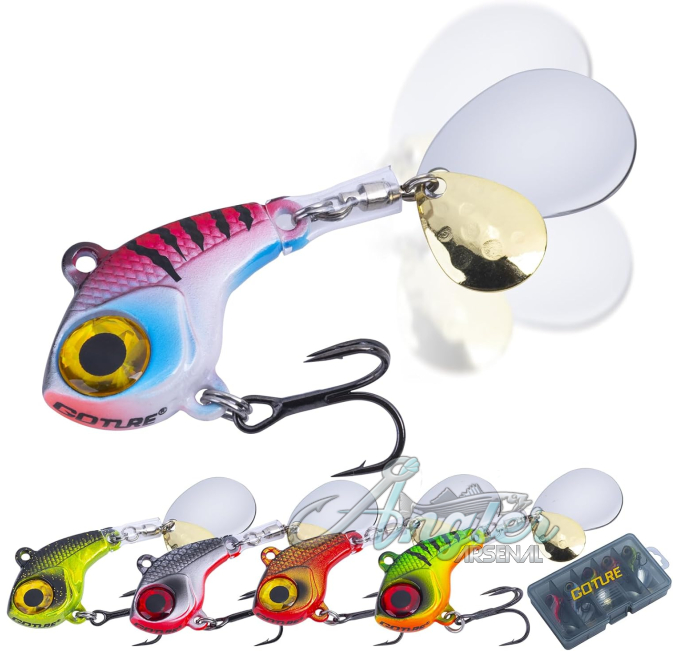 Goture Fishing Lures Angler Arsenal Tail Spinners with Hooks