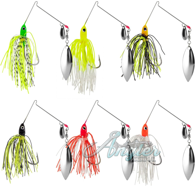 Premium Spinner Baits for Bass Fishing Six Pack Angler Arsenal