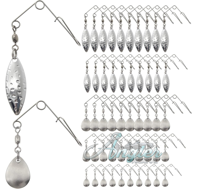 Fishing Spinnerbait Kit with Willow Blades by Angler Arsenal