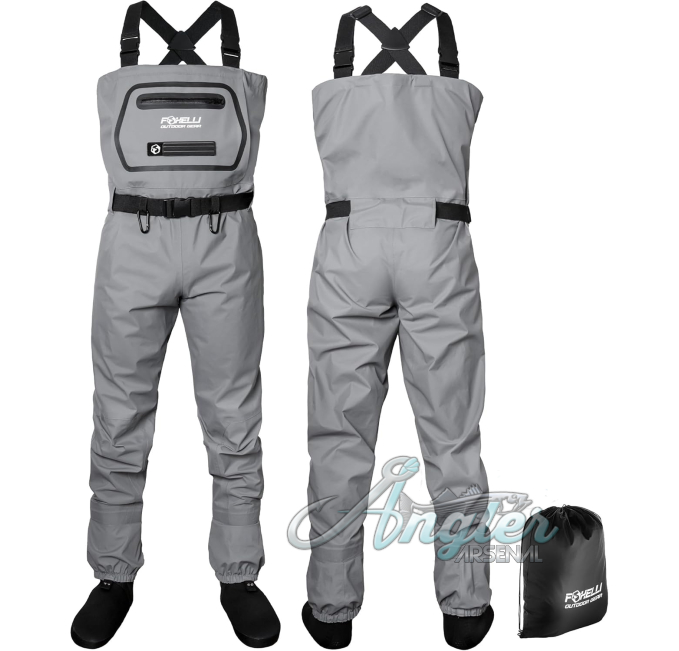 Foxelli Breathable Waders for Fly Fishing Angler Arsenal Gear