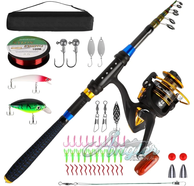 Kids Telescopic Fishing Rod and Reel Combo Set for Beginners