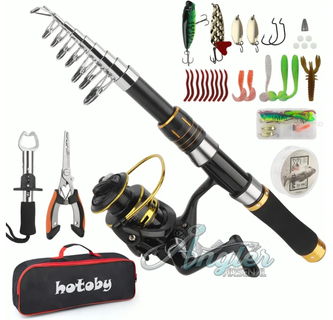 Fishing Rod and Reel Combo Angler Arsenal Telescopic Kit