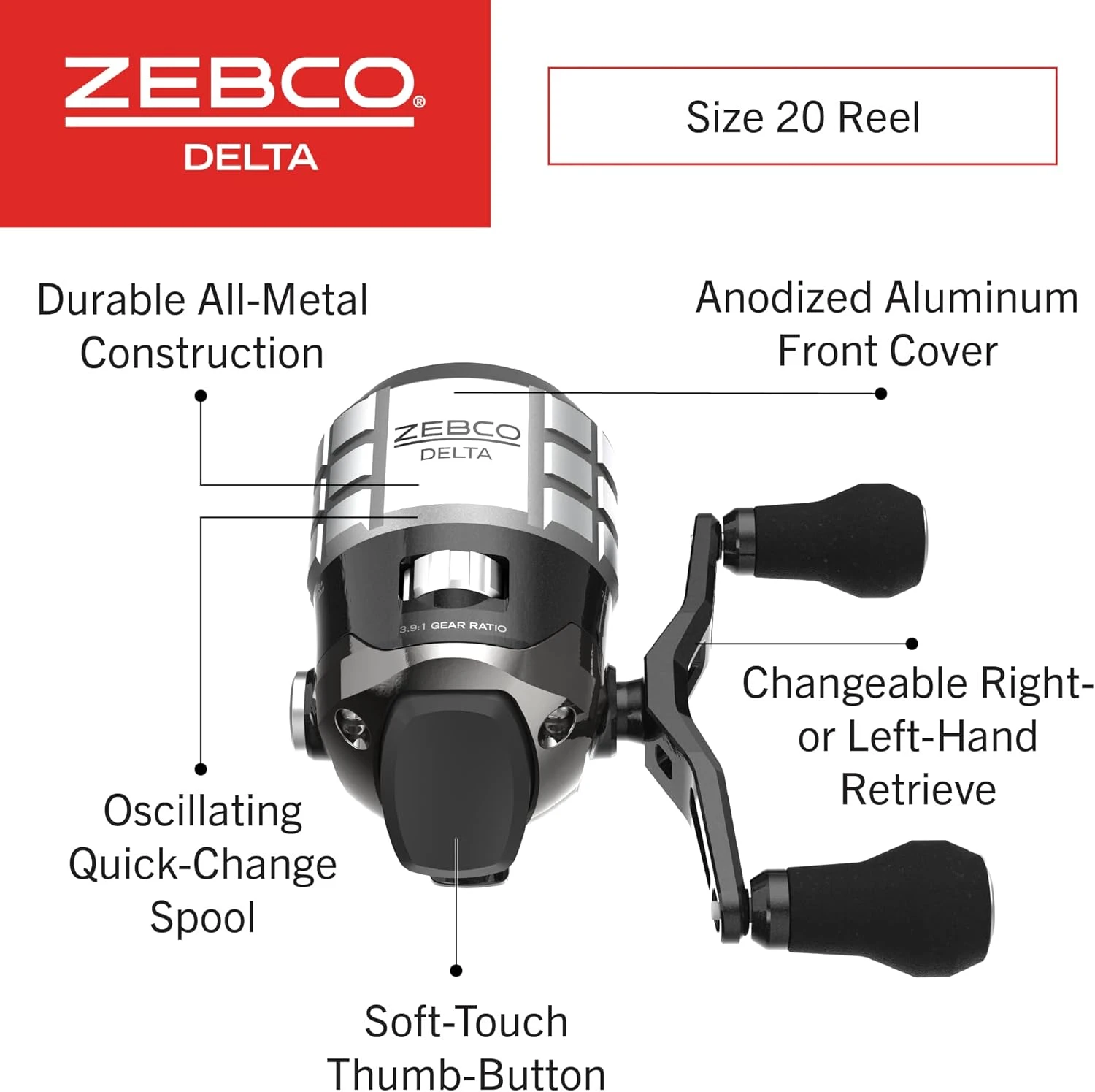 Zebco Delta Spincast Combo 5-Foot 6-Inch Rod Angler Arsenal - Image 3