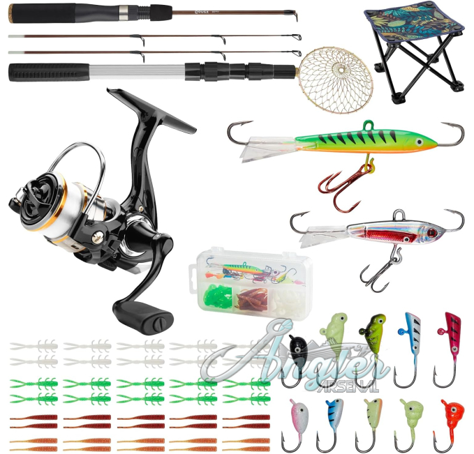 Gonex Ice Fishing Combo Angler Arsenal Carbon Fiber Rod