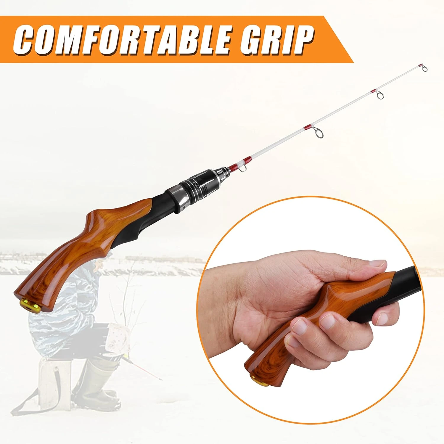 AGOOL Ice Fishing Rod Ultralight for Walleye Perch Angler Arsenal - Image 4