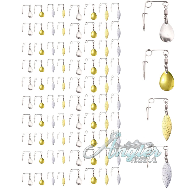 DCVBNY Fishing Spinnerbaits Kit Silver Gold Blades at Angler Arsenal