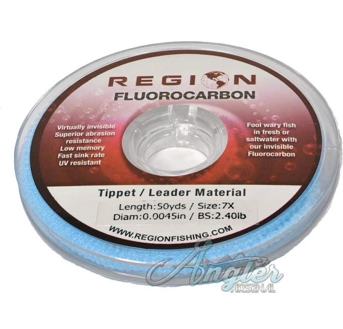 50YD Fluorocarbon Fly Fishing Tippet Ultra Clear Abrasion Resistant 7X to 0X Angler Arsenal