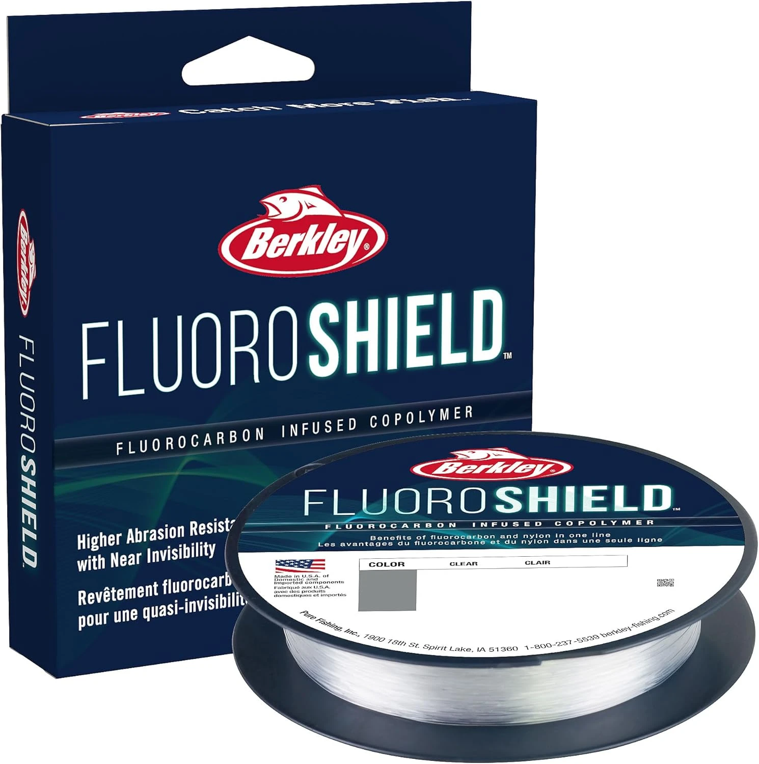Berkley FluoroShield Fluorocarbon Fishing Line Clear Angler Arsenal