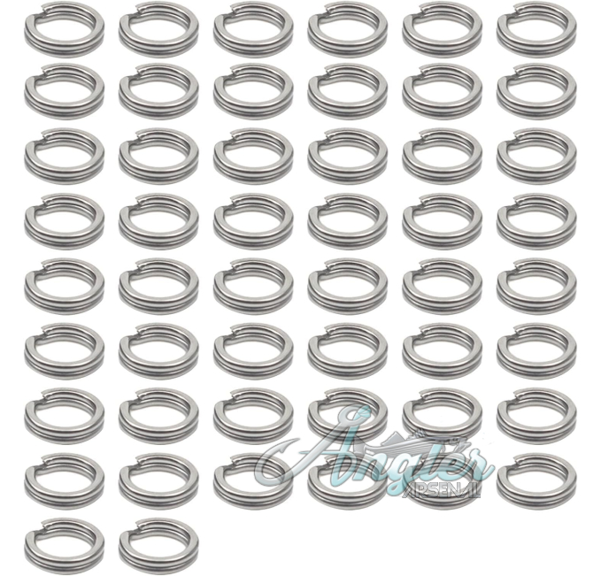 50Pcs Silver Fishing Split Rings Stainless Steel Angler Arsenal