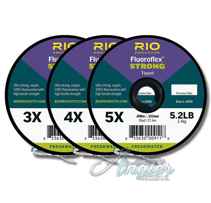 RIO Fluoroflex Strong Tippet 3 Pack 30 Meters Angler Arsenal