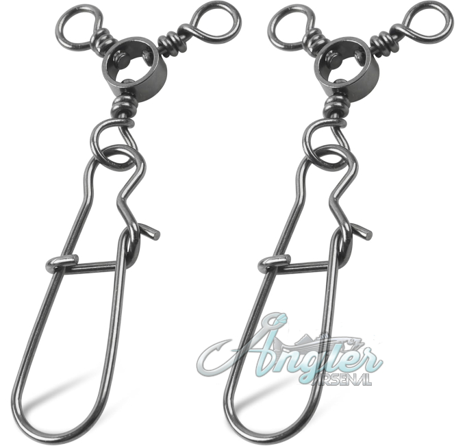 SILANON 3 Way Swivel Snaps Stainless Steel Fishing Tackle Angler Arsenal