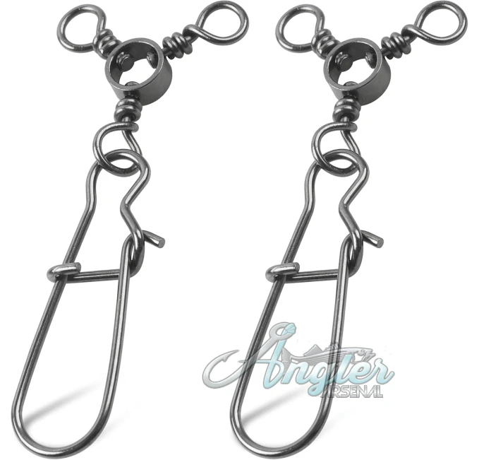 SILANON 3 Way Swivel Snaps Stainless Steel Fishing Tackle Angler Arsenal