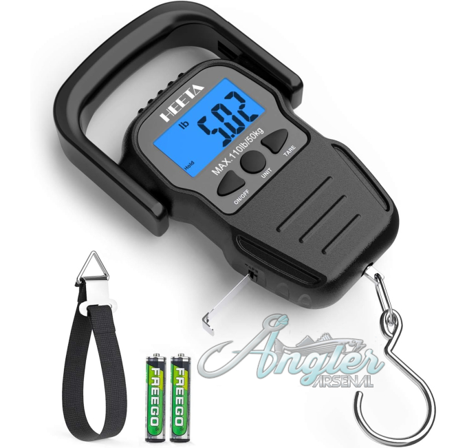 HEETA Portable Fish Weight Scale Angler Arsenal with Measuring Tape