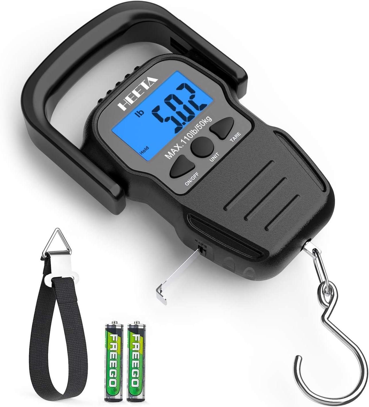 HEETA Portable Fish Weight Scale Angler Arsenal with Measuring Tape