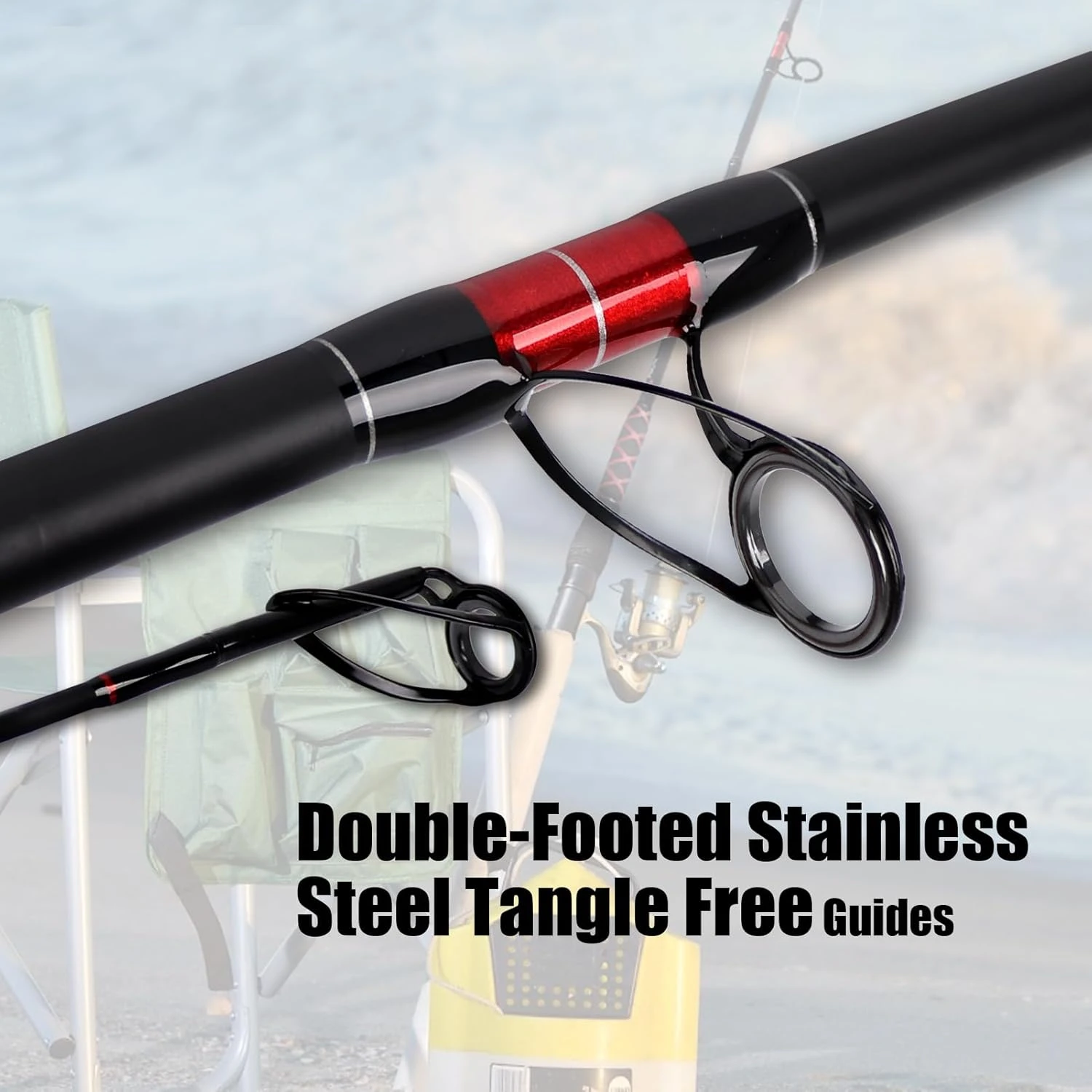 Fiblink 9ft Carbon Fiber Surf Spinning Rod Medium Heavy Angler Arsenal - Image 2