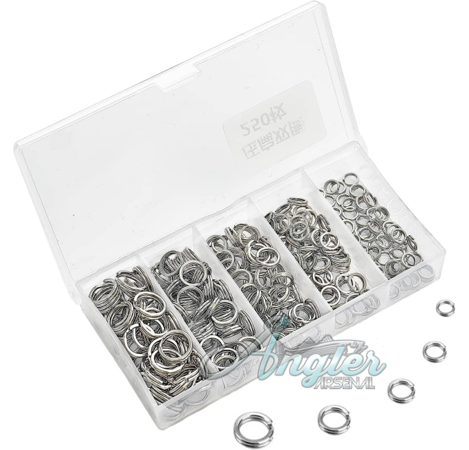 Fishing Split Rings Kit Angler Arsenal 250pcs Hook Connector