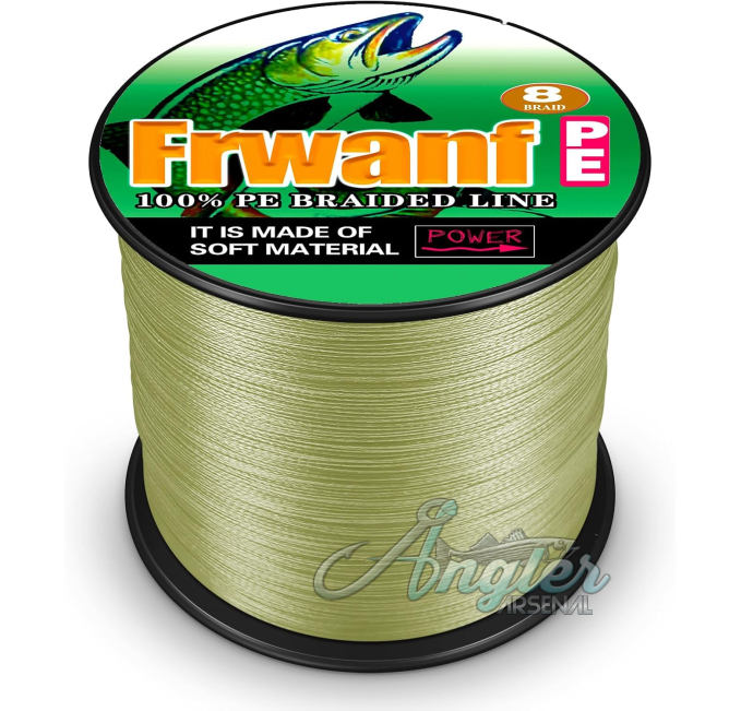 Frwanf 8 Strands Braided Fishing Line Angler Arsenal PE No Stretch