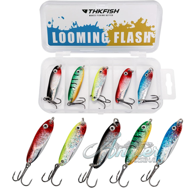 Fishing Lures Angler Arsenal Spoons for Bass Pike Trout Walleye