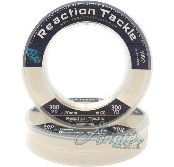 Reaction Tackle 100% Pure Fluorocarbon Line by Angler Arsenal