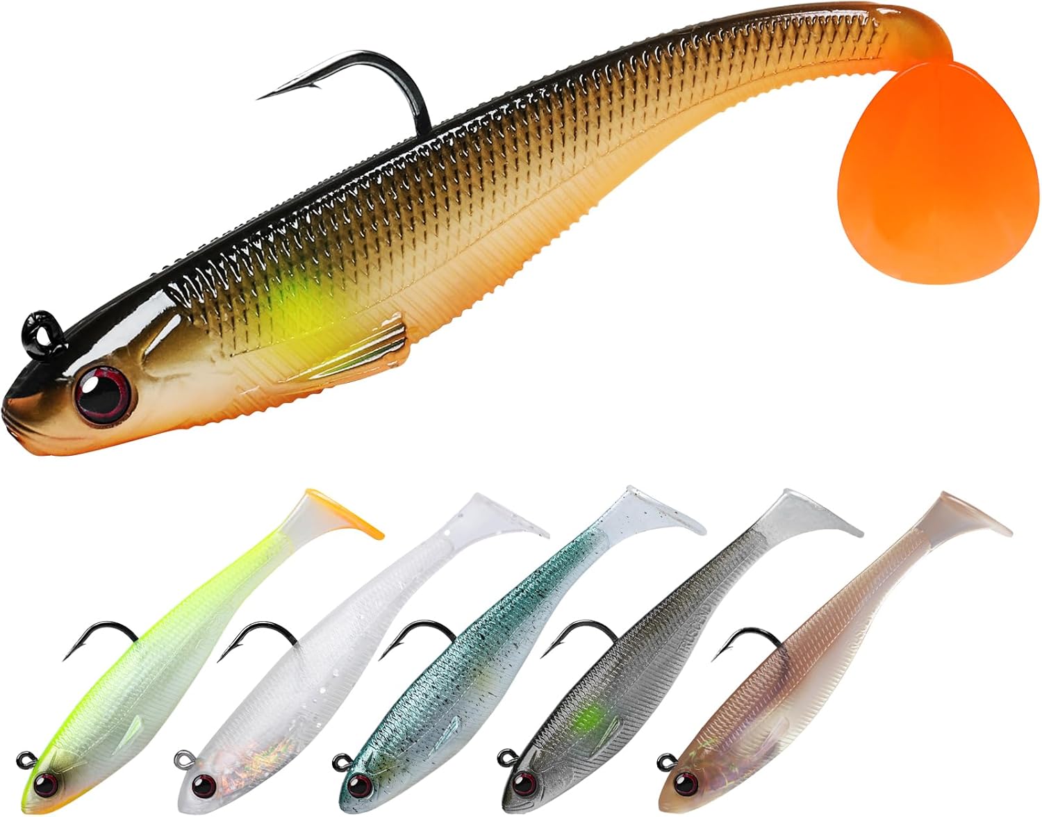 TRUSCEND Paddle Tail Fishing Lures for Freshwater Angler Arsenal