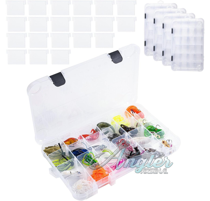 Goture Plastic Fishing Tackle Box with Dividers Angler Arsenal