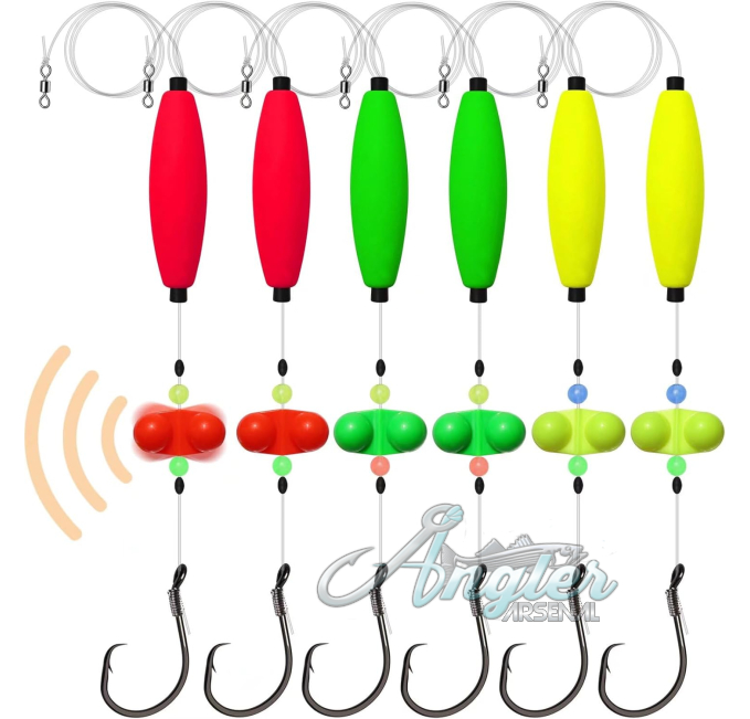 Dovesun Catfish Rigs Angler Arsenal 6PCS with Peg Floats