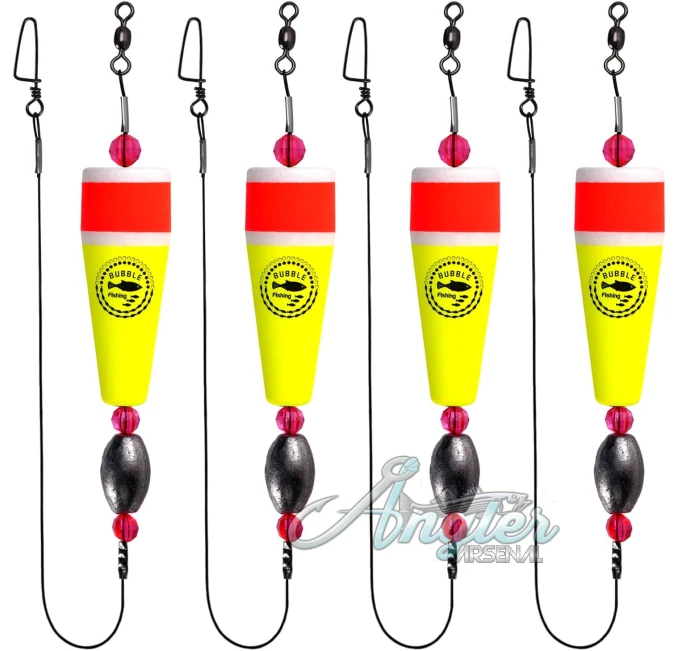 Bubble Fishing Floats by Angler Arsenal Rattle Weighted Bobbers