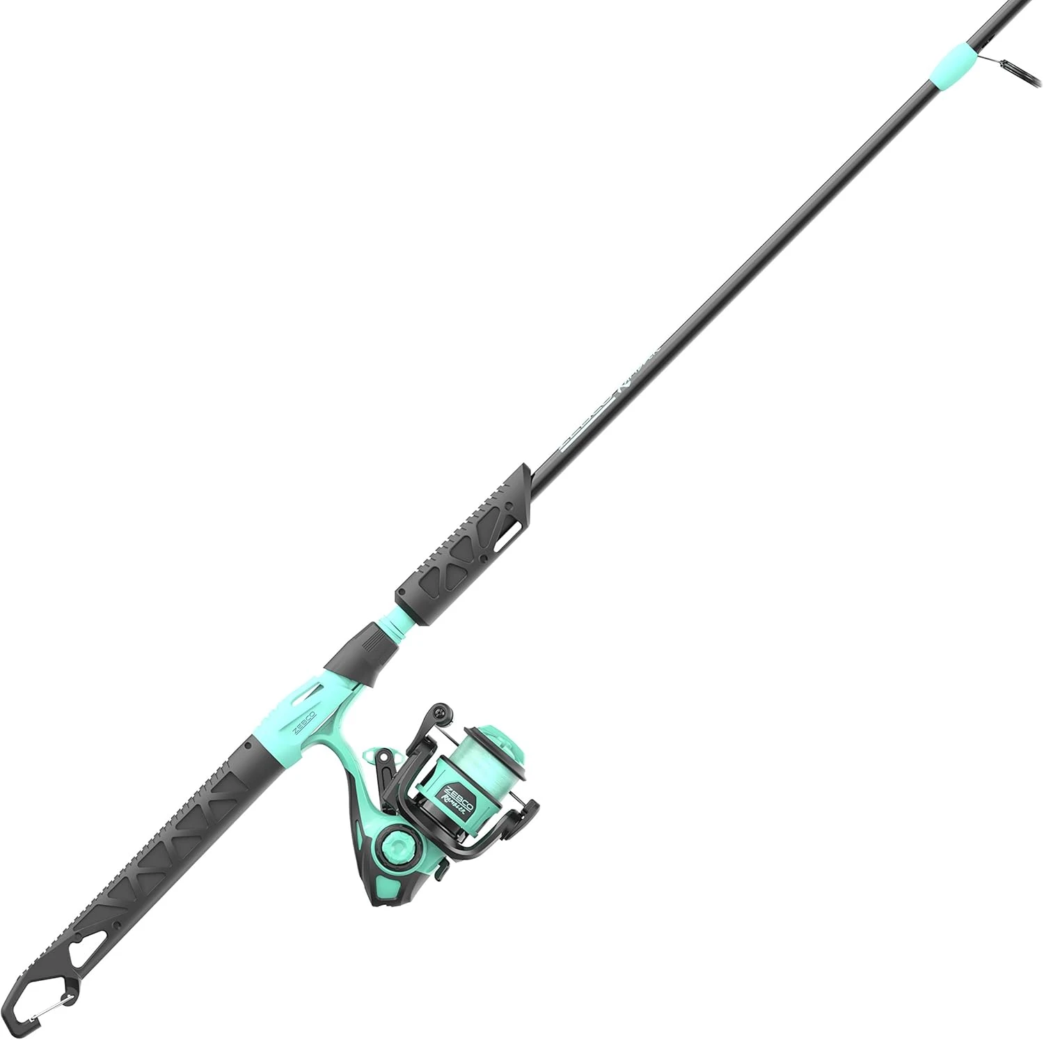 Zebco Kids Rambler Fishing Rod Combo Angler Arsenal Seafoam Black