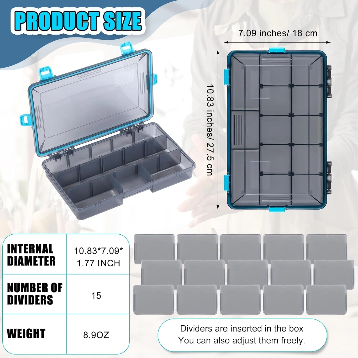 Wonderjune Waterproof Tackle Box Angler Arsenal Fishing Gear - Image 2