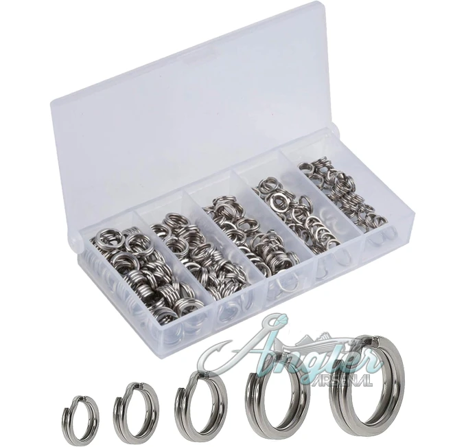 Facikono Fishing Split Rings Assortment Kit Angler Arsenal Tackle
