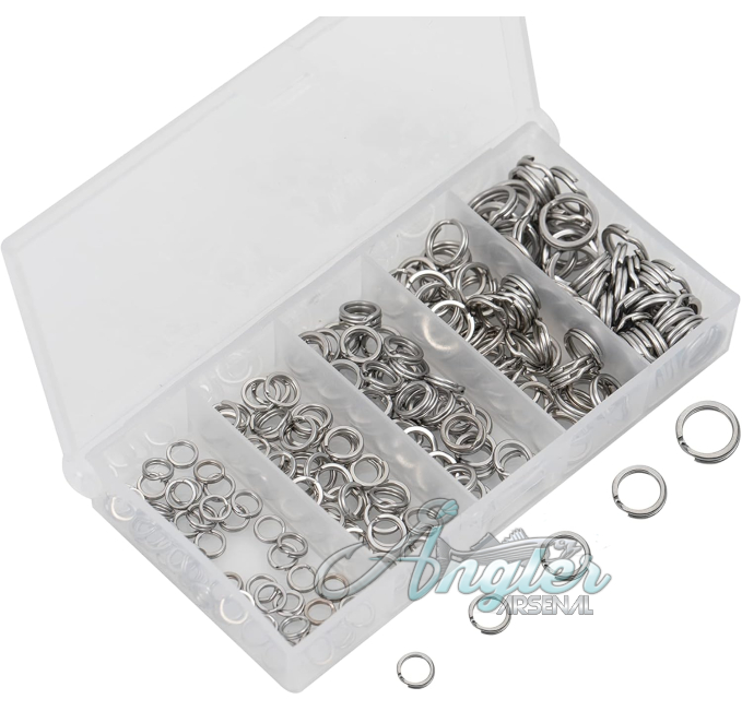 High Strength Fishing Split Ring Set Angler Arsenal 200PCS Pliers