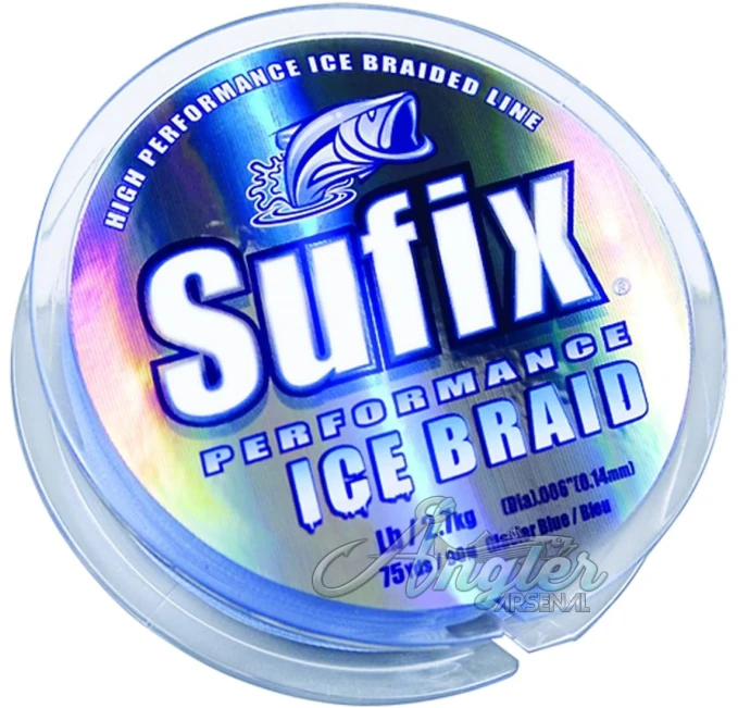 Sufix Performance 75-Yards Ice Braid Line Blue 8-Pound Superbraid Angler Arsenal
