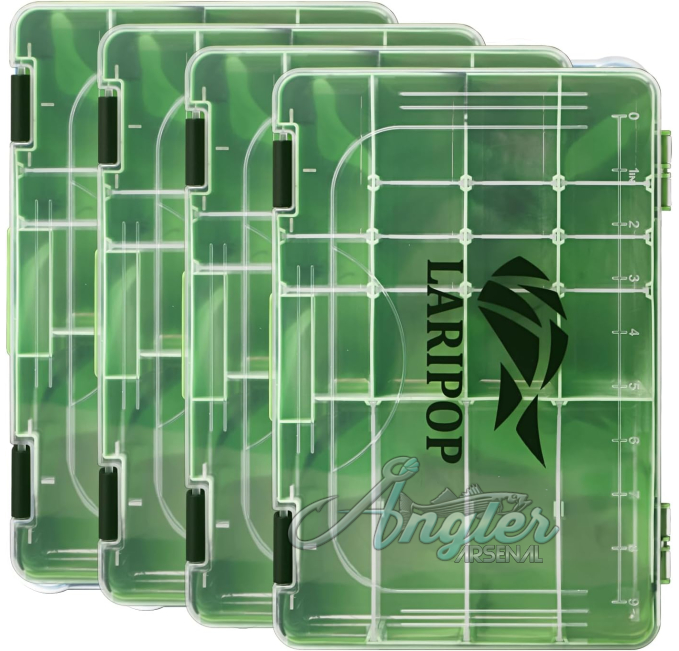 LARIPOP Fishing Tackle Box with Dividers Angler Arsenal