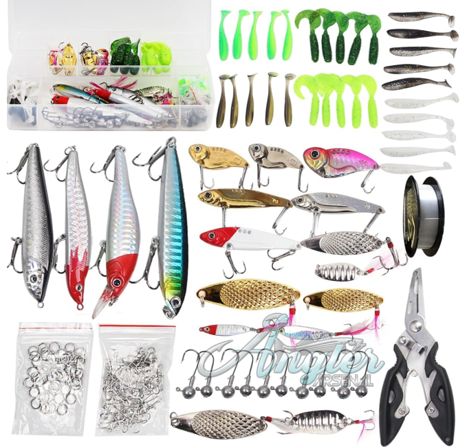 Ultimate Fishing Tackle Box with Lures and Weights Angler Arsenal