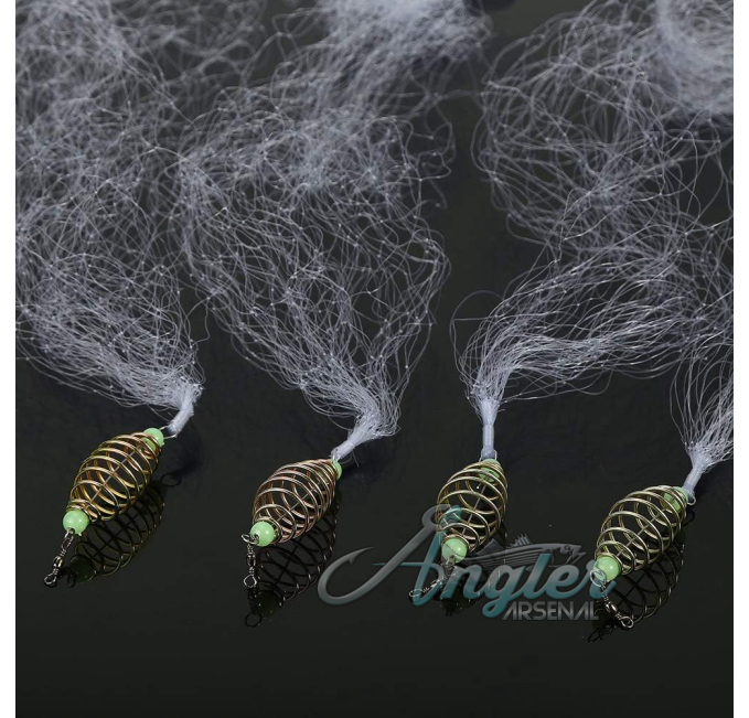 Spin Network Bait Fish Net Angler Arsenal with Luminous Beads